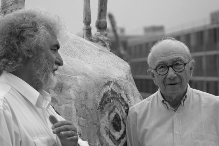 Sandro Cortesogno e Emanuele Luzzati al museo Luzzati di Genova a porta Siberia